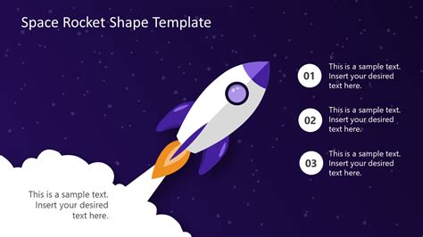 Space Rocket Shape Template for PowerPoint - SlideModel