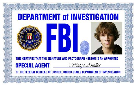 Supernatural Sam FBI Badge | eBay