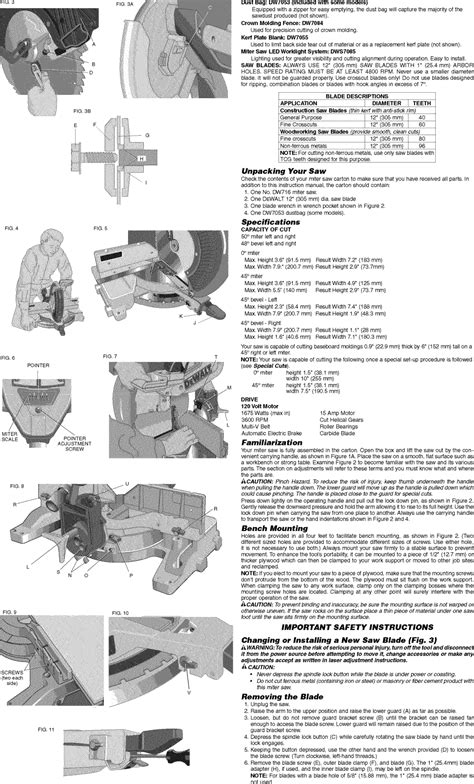 Dewalt DW716 TYPE3 User Manual MITER SAW Manuals And Guides 1301211L