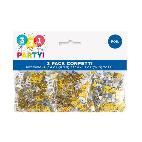 Foil Gold & Silver Happy Birthday Confetti, 1.2oz