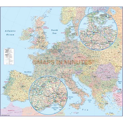 Buy Detailed Central Europe Road Map Political vector Illustrator ...