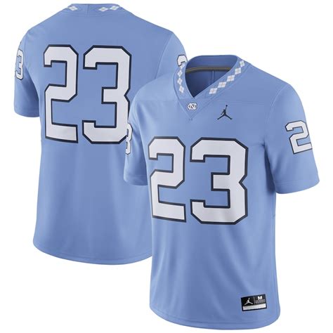 Jordan Brand #23 North Carolina Tar Heels Carolina Blue Game Football Jersey