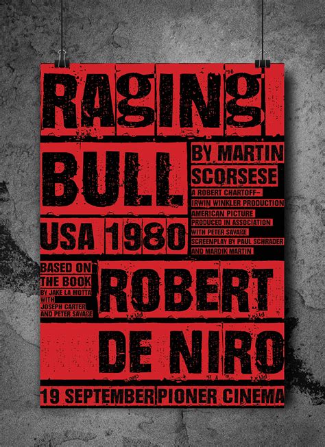 MOVIE POSTER/ raging bull on Behance