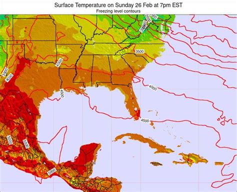 Florida Surface Temperature on Sunday 05 Sep at 8pm EDT