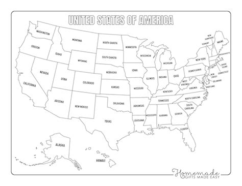 Blank Us Map Printable