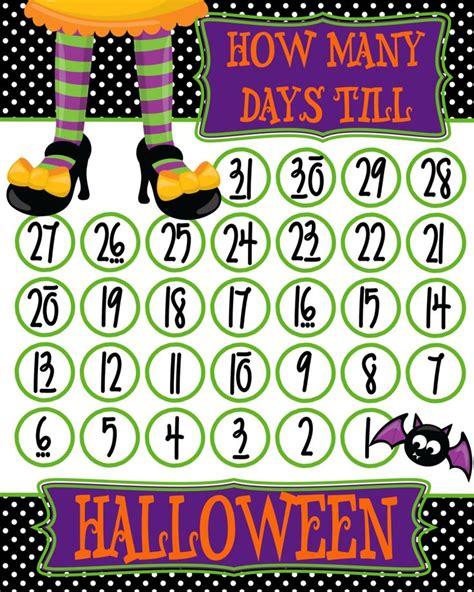 Printable Halloween Countdown - Printable Word Searches