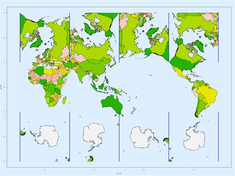 Equal Area World Map – Map Vector