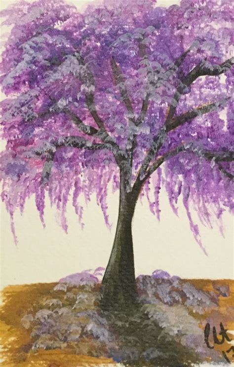 In the spot light | Tree print, Purple painting, Purple trees