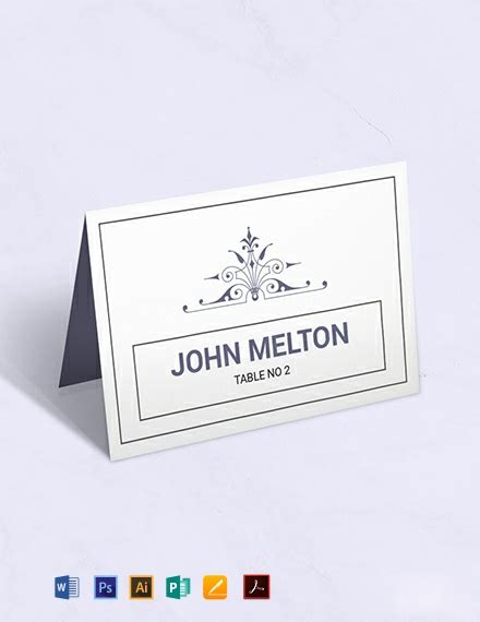 Multi Place Wedding Name Card Template - Download in Word, Illustrator, PSD, Apple Pages ...