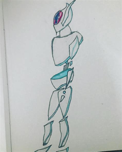 I drew this, I think the idea was an ancient alien robot. : r/drawing