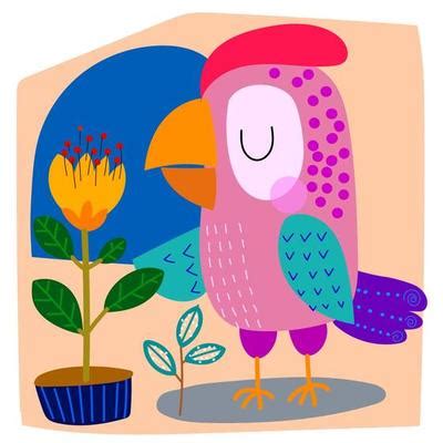 Parrot Cartoon Vector Art, Icons, and Graphics for Free Download