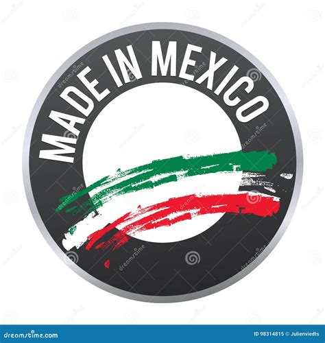 Made in Mexico Label Badge Logo Certified. Stock Vector - Illustration ...