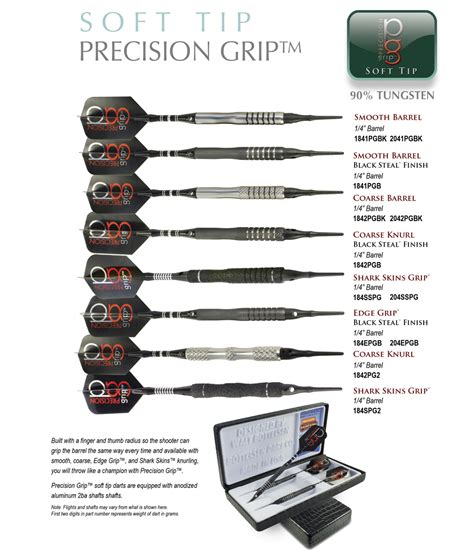 Precision Grip Soft Tip Darts, Bottelsen American Dart Lines, Inc.