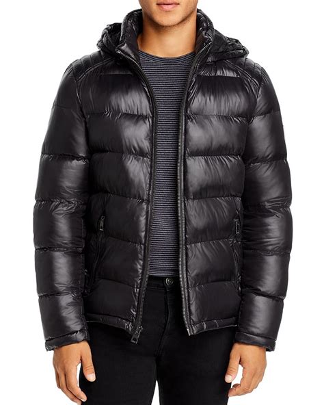 Guess Men's Logo Puffer Jacket In Black | ModeSens