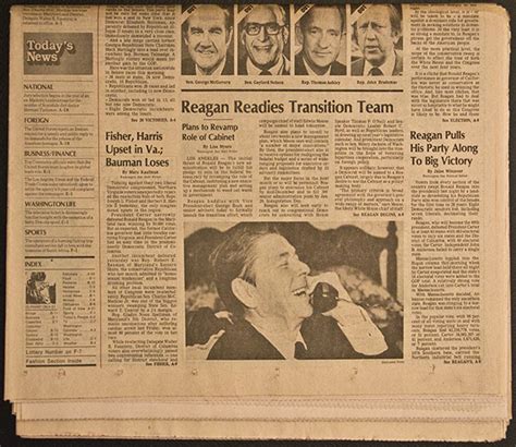 RONALD REAGAN ELECTED IN LANDSLIDE VOTE | The Mitchell Archives - Original Historic Newspapers