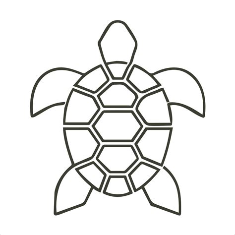 mínimo simple contorno de tortuga arte vectorial de tortuga. 14487767 Vector en Vecteezy