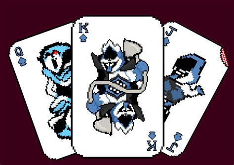 ArtStation - Characters of Deltarune as playing cards (Bad guys)