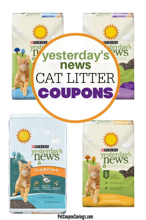 Yesterday's News Cat Litter Coupons, 2024 - Pet Coupon Savings