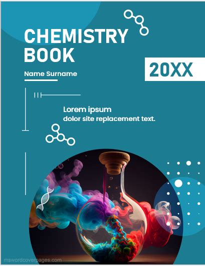 Chemistry Book Cover Page Template | MS Word Cover Page Templates