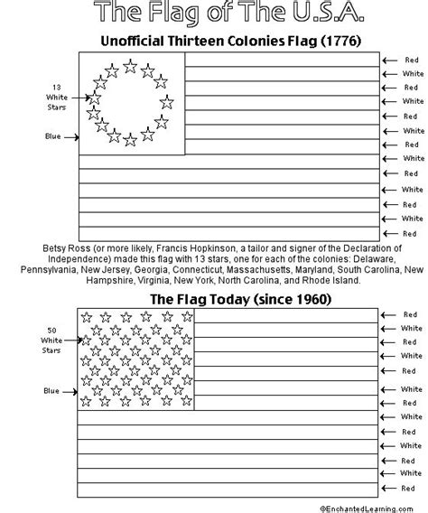 July 4th Activity Book (Flag printout to color) - EnchantedLearning.com | Homeschool social ...