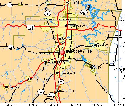 Northwest Arkansas Map With Cities | Time Zones Map