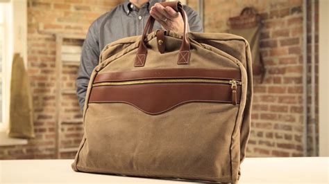 Leather And Canvas Garment Bag | semashow.com