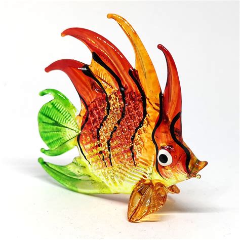 Tropical Sea Fish Figurine Hand Blown Glass Ocean Style - Etsy | Hand ...