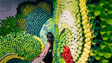 1,000 Recycled Plastic Bottle Art - Eden - YouTube