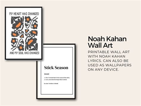 Noah Kahan Wall Art, Noah Kahan Printable Wall Art, Noah Kahan Lyrics ...