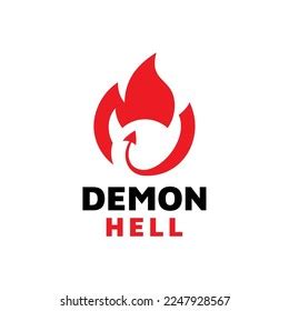 Demon Hell Logo Vector Flame Devils Stock Vector (Royalty Free) 2247928567 | Shutterstock