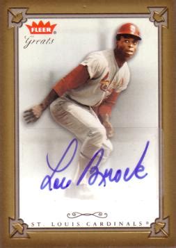 Lou Brock Autograph Baseball Card