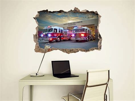 Fire Department Fire Engine Wall Decal Fire Trucks Wall Decor - Etsy