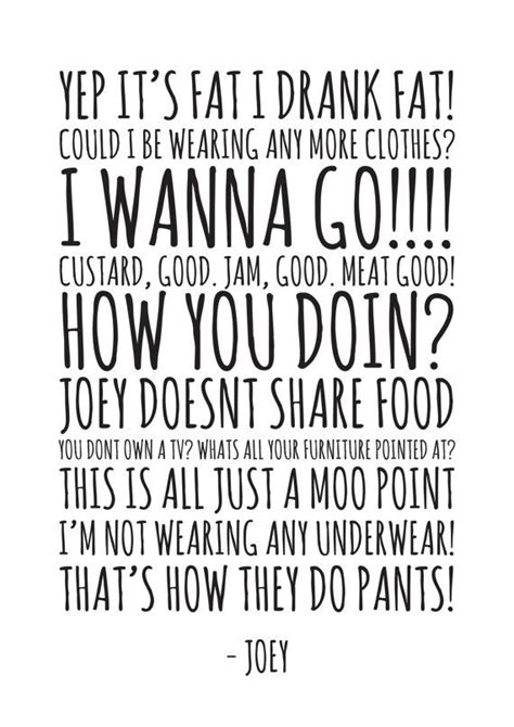 Joey Quotes Jpeg A4 Letter 8x10 INSTANT DOWNLOAD | Etsy | Joey quotes ...