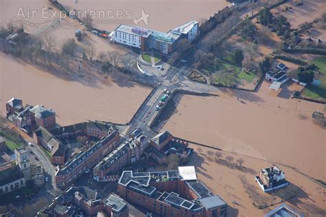 UK Floods - Aerial Photos of Worcester Floods | Air Experiences