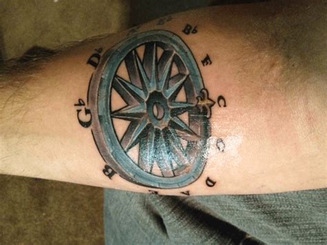 Mariner's Compass with Circle of Fifths- Primary Concepts Tattoo : tattoos