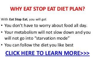 Eat Stop Eat Diet Plan