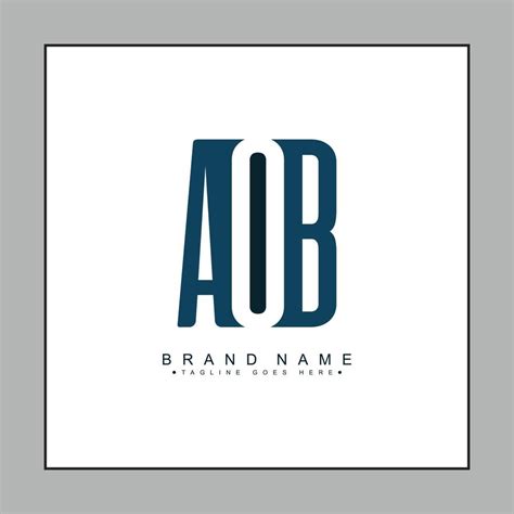 Initial Letter AOB Logo - Simple Business Logo for Alphabet A, O and B ...