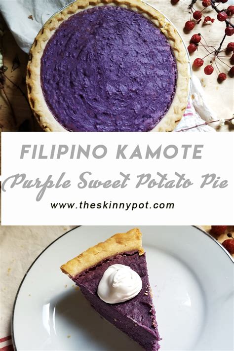 Purple Sweet Potato Pie (Kamote Pie)/The SKinny Pot