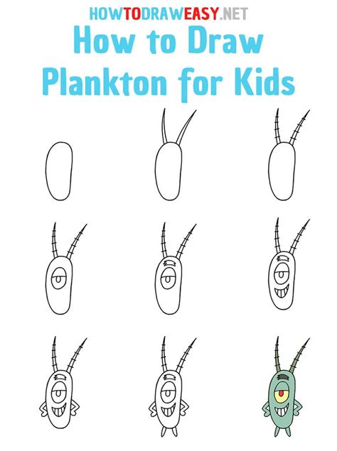 How to Draw Plankton Step by Step | Easy doodles drawings, Easy drawings for kids, Spongebob ...