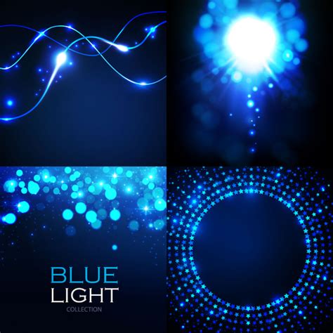 Blue light effect vector set free download