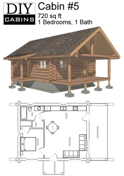 Free Small Log Cabin Floor Plans - floorplans.click