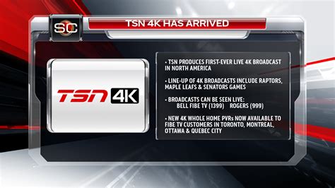 TSN Produces First-Ever Live 4K Broadcast in North America with Tonight ...