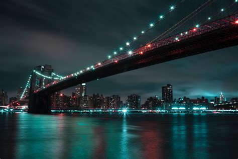 Brooklyn Bridge Night Cityscape Wallpapers - Wallpaper Cave