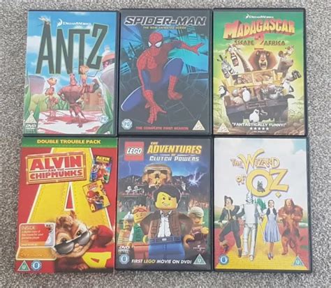 DVD BUNDLE CHIPMUNKS Antz Lego Madagascar Spiderman Wizard of Oz £6.49 - PicClick UK