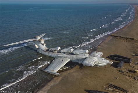 The Inside of the 'Caspian Sea Monster' – drone images show Soviet-era ...