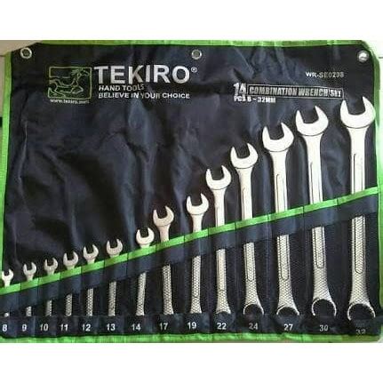 KUNCI RING PAS SET 14 PCS 8-32 MM TEKIRO COMBINATION WRENCH SET 8 - 32 MM 3 4 8 12 8-24 RINGPAS ...