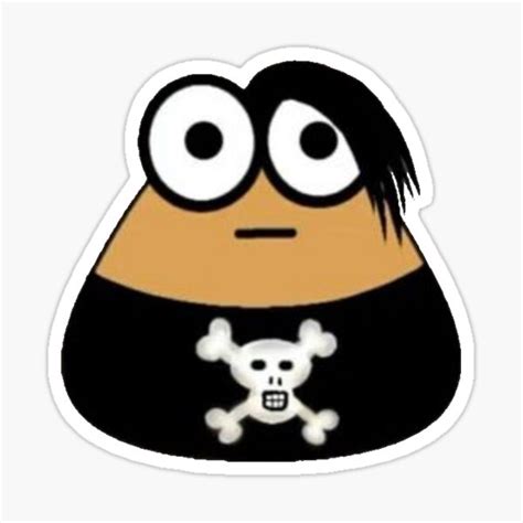 "emo pou" Sticker for Sale by Inverno85 | Redbubble