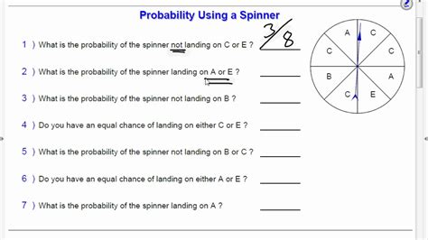 Probability With A Spinner