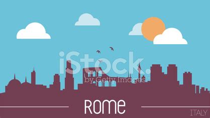 Rome Italy Skyline Silhouette Stock Vector | Royalty-Free | FreeImages