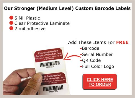 Custom Barcode Labels | 3M Adhesive | Strong Asset Tags